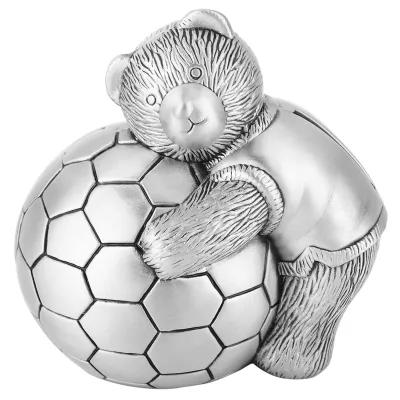 Immagine prodotto di Orsetto con salvadanaio da calcio, salvadanaio per bambini, design pratico ed elegante per l'ufficio e la casa