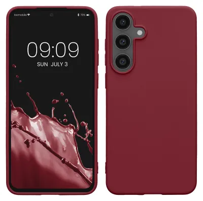 Produktbild von kwmobile Handyhülle für Samsung Galaxy S25 FE Hülle - TPU Case - Kabelloses Laden - Schutzhülle Cover in Bordeaux Violett