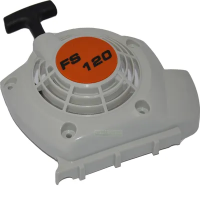 A white starter pull for a STIHL FS 350.