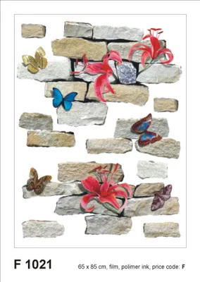 Produktbild von Sanders & Sanders Wandtattoo Blumen & Schmetterlinge Beige, Grau und Rosa 65 x 85 cm