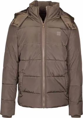Produktbild von Urban Classics - HOODED PUFFER Winterjacke dunkeloliv - S