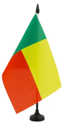 Productafbeelding van AZ FLAG - Tafelvlag Benin - 21x14 cm - Beninse tafelvlag 14 x 21 cm - Vlaggen