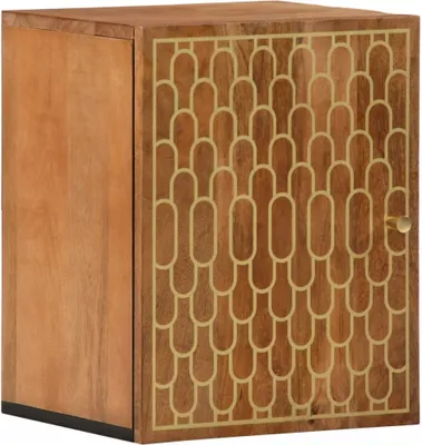 Produktbild von Bad-Wandschrank 38x33x48 cm Massivholz Mango