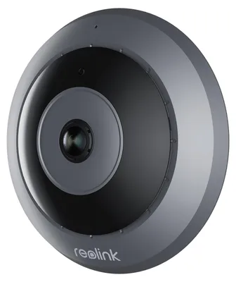 Obrázek produktu pro Reolink Fisheye Series W520, Bezpečnostní IP kamera, Vnitřní, Kabelový a bezdrátový, Google Assistant, Strop/zeď, Černá, Šedá