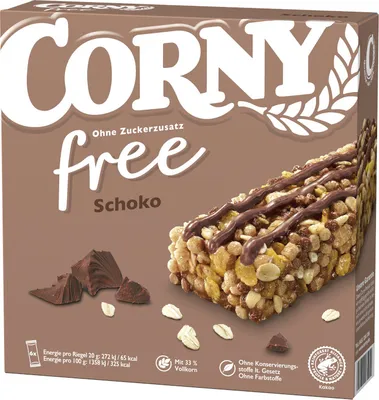 Produktbild von Corny FREE Schoko Müsliriegel, 6x20g