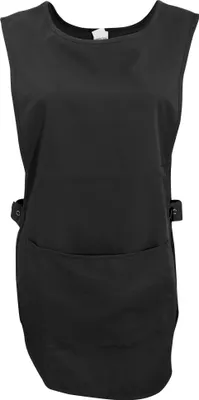 Produktbild von Dennys Damen Latzschürze mit Tasche PC2436 (L/XL) (Schwarz)