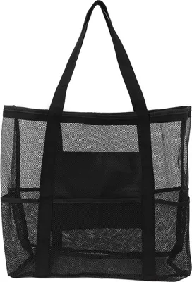 Produktbild von Strand-Netztasche, große Kapazität, leicht, tragbar, für den Strand, Schultertasche für Reisen, Einkaufen, Camping, Pool