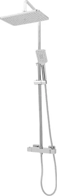 Produktbild von Duschsystem Thermostat Silber Regendusche Brausegarnitur Badezimmer Wandmontage Duschkopf-System