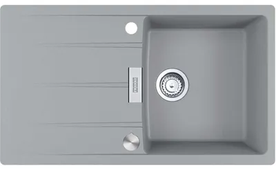 Produktbild von Franke Maris Centro Einbauspüle Fragranitspüle CNG 611-86 Steingrau Drehknopf Edelstahl ab 50 cm 114.0682.459 - inkl.