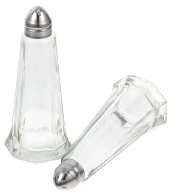 Produktbild von 2 Stück Gewürzstreuer aus Glas mit Edelstahldeckeln für den Haushalt