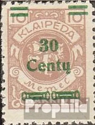 Produktbild von Briefmarken Memelgebiet 1923 Mi 222 mit Falz Aushilfsausgabe
