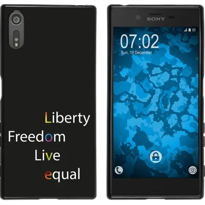 Produktbild von PhoneNatic Case kompatibel mit Sony Xperia XZ Silikon-Hülle pride Wörter M2