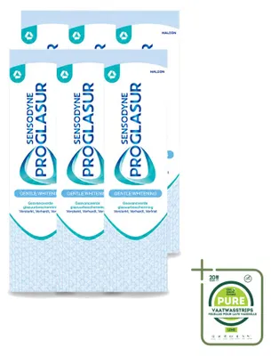 Productafbeelding van 6 x Sensodyne Proglasur Whitening Tandpasta - 75 ml - Grote verpakking - 6 stuks