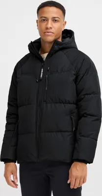 Produktbild von Blend BHMkars Herren Steppjacke Winterjacke Jacke mit Kapuze hohem Kragen Brusttasche Reißverschlusstaschen Label-Details Regular fit