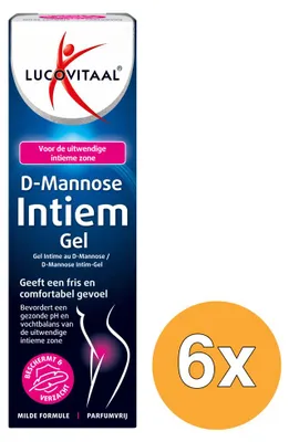 Productafbeelding van 6x Lucovitaal D-Mannose Intiem Gel (50 ml)