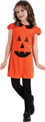 Immagine prodotto di Costume da lanterna di zucca per bambini Costume di Halloween arancione-nero - 134/140 (10-12)