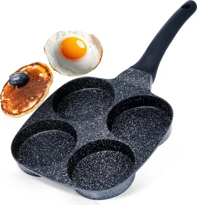 Immagine prodotto di Teglia per uova in granito 4 fori BLACK LINE 19 cm
