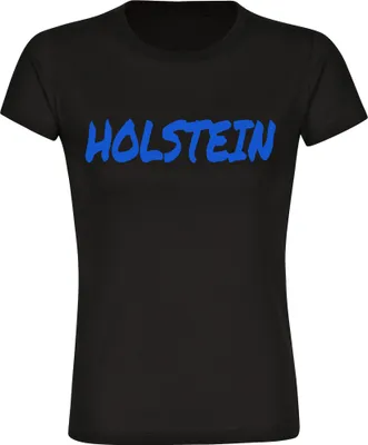 Produktbild von multifanshop Damen T-Shirt - Holstein - Textmarker, schwarz, Größe XXL