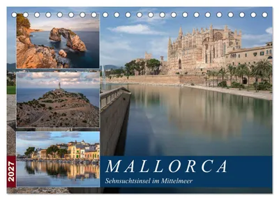 Produktbild von Mallorca, Sehnsuchtsinsel im Mittelmeer (Tischkalender 2027 DIN A5 quer), CALVENDO Monatskalender