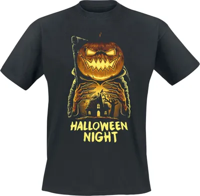 Produktbild von Sprüche T-Shirt Herren Halloween Night schwarz 3XL