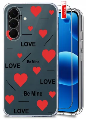 Produktbild von Hüllen für das Samsung A37 5G – Motive | Valentinstag – Verstärkte, durchsichtige Glashülle