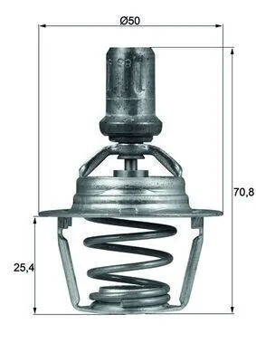Produktbild von MAHLE Thermostat Kühlmittel 86°C für RENAULT CLIO I (B/C57, 5/357) 19 II (B/C53) 19 I Cabriolet (D53) 19 I Chamade (L53) CLIO I Kasten (S57)