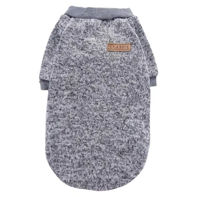 Produktbild von Hundepullover Winter-Haustier-Strickpullover Hundeweihnachtspullover Warme und modische Weihnachtsgeschenke, Grau, M