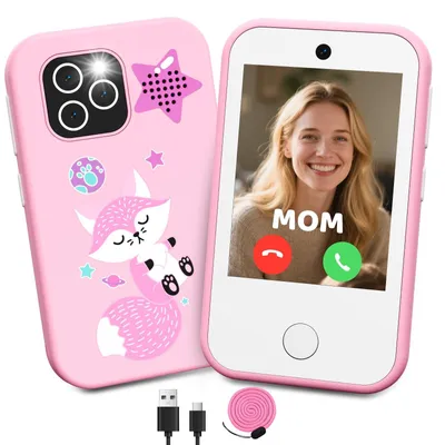 Produktbild von Kindertelefon Kinderhandy Spielzeughandy - 2,8 Zoll Touchscreen - Mit Kamera - Für Jungen und Mädchen von 4 bis 9 Jahren