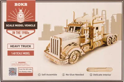 Produktbild von RoboTime 3D-Puzzle aus Holz Amerikanischer Traktor