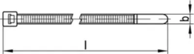 Produktbild von Kabelbinder R 82500 innenverz. 3,5x285/80 PA 6.6 natur 100St. HELLERMANNTYTON