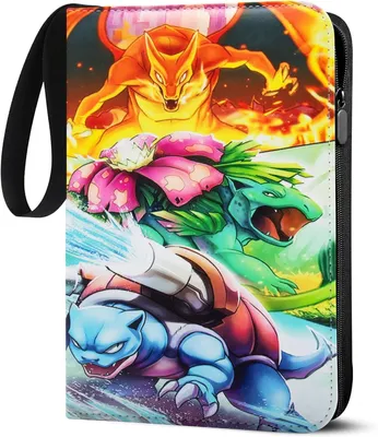 Produktbild von Sammelalbum für Pokemon Karten, 50 Seiten 400 Taschen Sammelkarten Album, Tragbar Wasserdicht PolyurethanKarten Halter Heft Ordner Buch, Sammelkartenalben