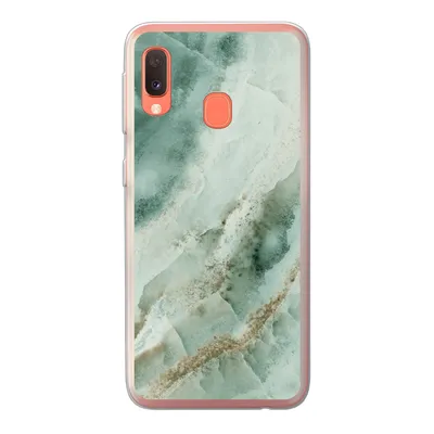Produktbild von MuchoWow® Handyhülle Schutzhülle Hülle für Samsung Galaxy A20e Naturstein - Grün - Chic Silikon Softcase Handy Hülle - Abdeckung