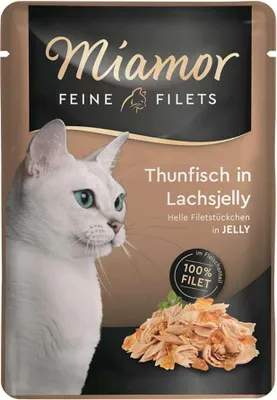 Produktbild von Miamor - Feine Filets Pouch 24x100g | Thunfisch in Lachsjelly