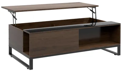 Produktbild von HOMCOM Couchtisch, Beistelltisch mit Höhenverstellbarer Platte, Sofatisch Stahl
