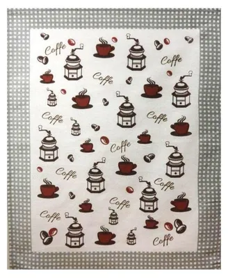 Immagine prodotto di Strofinaccio da cucina, 100% cotone, con stampa colorata, dimensioni 50x64 cm, colore: caffè, grigio
