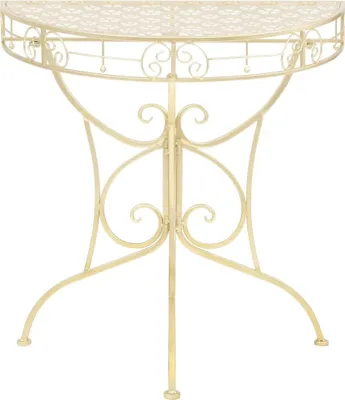 Immagine prodotto di Tavolino Vintage in Metallo Semicircolare 72x36x74 cm Oro