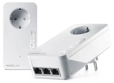 Produktbild von devolo Magic 2 Triple Starter Kit, Powerline Adapter, bis zu 2.400 Mbit/s, 3x Gi