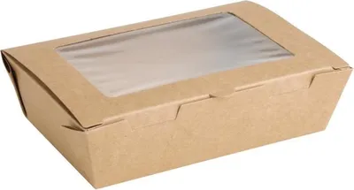 Image de Boîte à salade recyclable Fiesta avec fenêtre en PET 700 ml (paquet de 200)