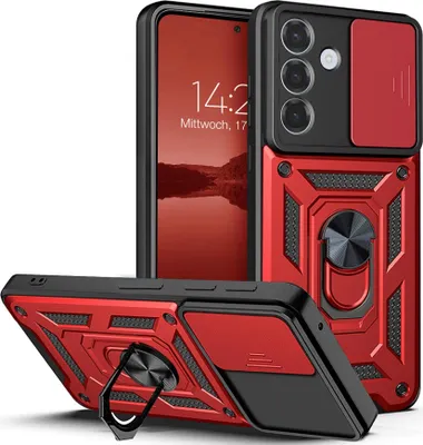 Produktbild von Armor Handyhülle für Samsung Galaxy S26 Kameraschutz Handy Panzer Case Cover Schutzhülle Outdoor Farbe: Rot