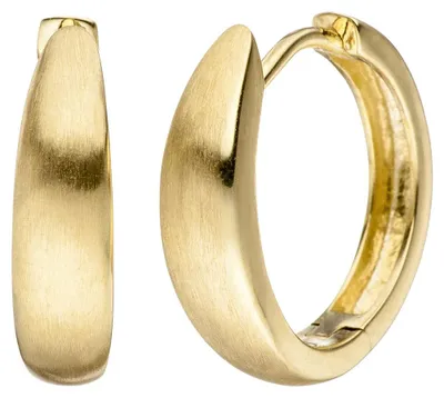 Produktbild von Ohrringe Creolen 14,9x4mm aus 333 Gold Gelbgold mattiert Ohrschmuck für Damen