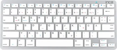 Produktbild von INCA Tastatur IBK-569BT BT 3.0 ultradünn, Multimedia, 10m silver