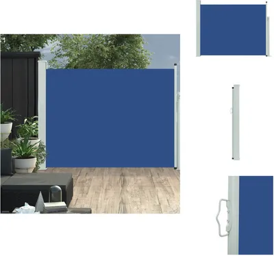 Produktbild von vidaXL Ausziehbare Seitenmarkise 140×500 cm Blau -  Sonnenschirme & Sonnenschutze