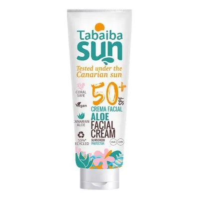Obrázek produktu pro Aloe Facial Cream SPF50+ Tabaiba Sun 50 ml. Pleťový krém s aloe vera z Kanárských ostrovů. Vysoká ochrana SPF50+.
