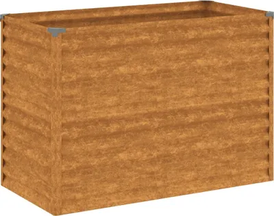 Zdjęcie produktu dla Podwyższona Donica, 100X50X69 Cm, Stal Kortenowska Lumarko!