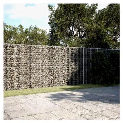 Produktbild von Gabione mit Deckel aus verzinktem Eisen für Garten und Außenbereich (650 x 100 x 200 cm)