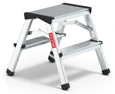 Produktbild von Baulich | Haushaltsleiter - Aluminium - 2x2 Stufen - Maximalbelastung 120 Kg - Antirutschstopfen