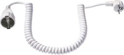Image de Bachmann H05VV-F 3G - Câble de rallonge d'alimentation - 2,0m - enroulé, formé - blanc - Allemagne (672.280)