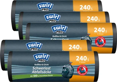 Produktbild von Swirl Schwerlast Säcke 240L 5 stk./ Rolle (5er Pack)