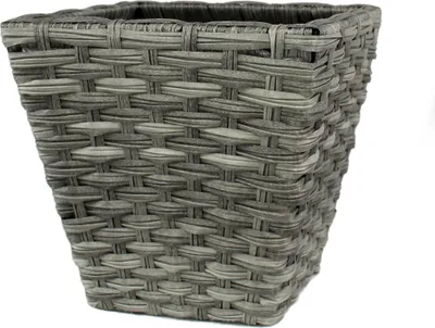 Produktbild von Rattan Blumentopf eckig S - 24 x 24cm - 1 Stück grau