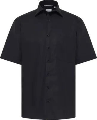 Produktbild von Eterna - Comfort Fit - Bügelfreies Herren Kurzarm Hemd mit Modern Kent Kragen in verschiedenen Farben (1100 K19K), Größe:47, Farbe:Schwarz (39)